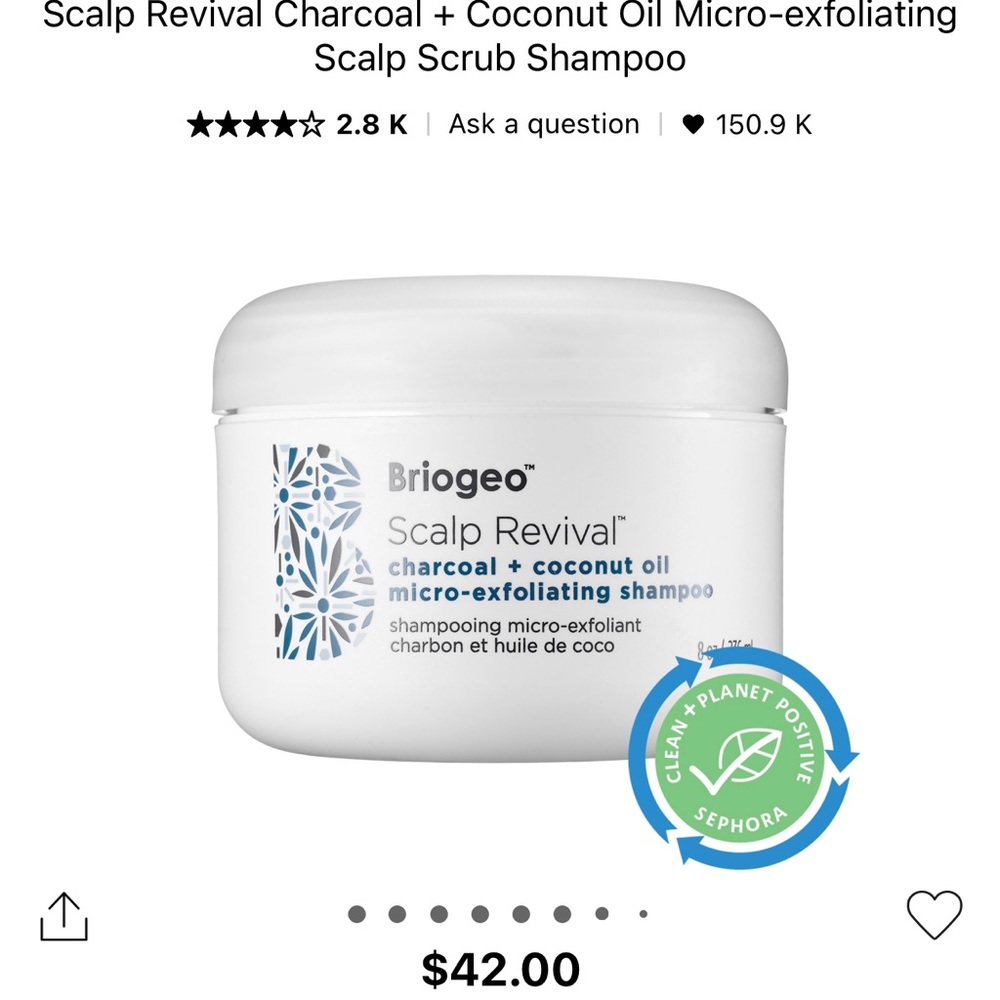 Briogeo Scalp Revival Charcoal + Coconut Oil Scalp Scrub / Shampoo
